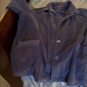 Blue Corduroy Button-Up Shirt